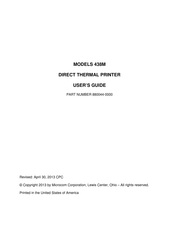 Microcom 438M User Manual