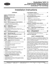 Carrier WeatherMaker 50FE-16 Series Installation Instructions Manual