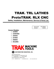 TRAK 30120RX Safety, Installation, Maintenance, Service & Parts List Manual