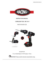 Racing RACPV18V3IN1-2B Instruction Manual