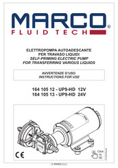 Marco UP9-HD 12V Instructions For Use Manual