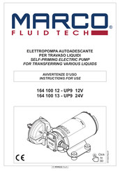 Marco UP9 12V Instructions For Use Manual
