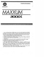 Minolta Maxxum 3000i Instruction Manual