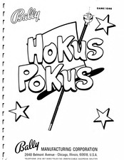 Bally HOKUS POKUS 1048 Manual