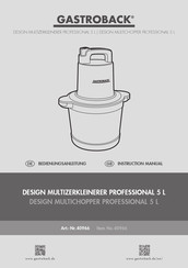 Gastroback 40966 Instruction Manual