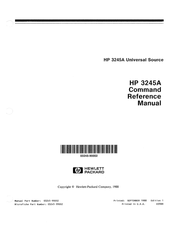 HP 3245A Command Reference Manual