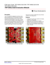 Texas Instruments TRF1305B2-D2D-EVM Manual