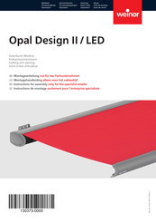 weinor Opal Design II/LED Instructions For Assembly