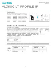 Vari Lite VL3600 LT Quick Start Manual