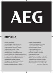 AEG BOF18BL3 Original Instructions Manual