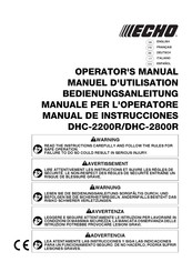 Echo DHC-2800R Operator's Manual