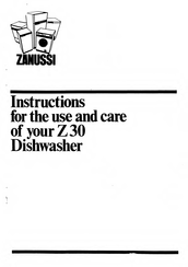 Zanussi Z 30 Instructions For The Use And Care