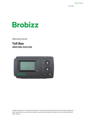 KAPSCH Brobizz GNSS OBU 5310-22A Operating Manual