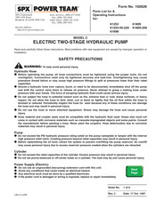 Spx Power Team 61253 Operating Instructions Manual