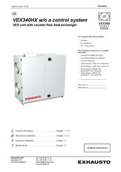 Exhausto VEX300 Series Product Information