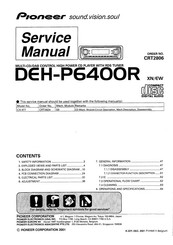 Pioneer DEH-P6400R Service Manual