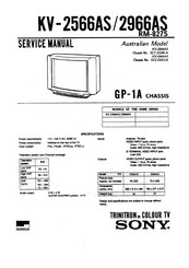 Sony TRINITRON KV-2566AS Service Manual