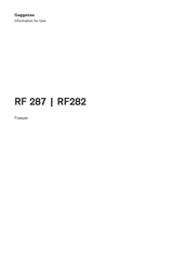 Gaggenau RF 287 Information For Use