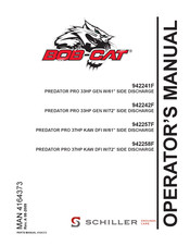 Schiller Grounds Care PREDATOR PRO BOB-CAT 942257F Operator's Manual