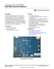 Texas Instruments BQ21088EVM User Manual