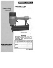 Porter-Cable FN250 Instruction Manual