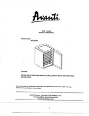 Avanti WC500CL Instruction Manual