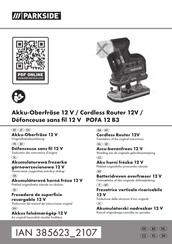 Parkside POFA 12 B3 Translation Of The Original Instructions