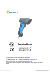 extronics iSCAN X4C-1-Q Operating Instructions Manual