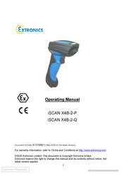 extronics iSCAN X4B-2-Q Operating Instructions Manual