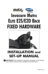 Invacare Matrx Series Installation And Setup Manual