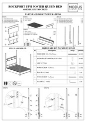 Modus Furniture ROCKPORT Assembly Instructions Manual