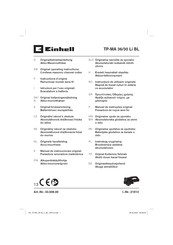 EINHELL TP-MA 36/30 Li BL Operating Instructions Manual
