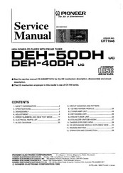Pioneer DEH-40DH/UC Service Manual