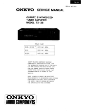 Onkyo TX-38/BUG Service Manual