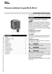 krom schroeder DG U Series Operating	 Instruction
