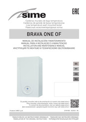 Sime 8112180 Installation And Maintenance Manual