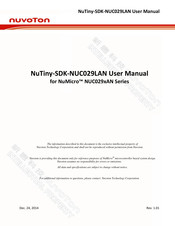 Nuvoton NuTiny-SDK-NUC029LAN User Manual