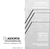 Audiovox MVX-470 Owner Operating Instructions