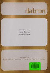 Datron 1057 Operating Manual