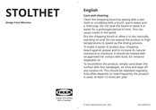 Ikea STOLTHET Care And Cleaning