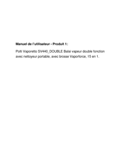 POLTI Vaporetto SV460 Double Instruction Manual