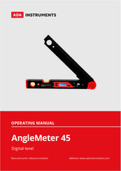 ADA INSTRUMENTS AngleMeter 45 Operating Manual