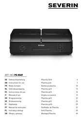 Severin PG 8569 Instructions For Use Manual