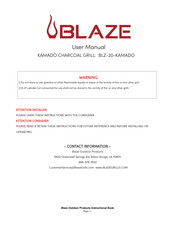 Blaze BLZ-20-KAMADO User Manual