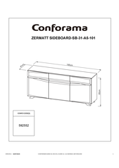 CONFORAMA ZERMATT SIDEBOARD 592552 Assembly Instructions Manual