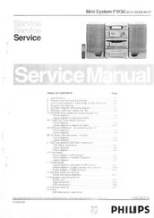 Philips FW36/20 Service Manual