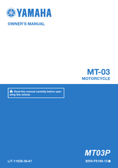 Yamaha MT03P 2023 Owner's Manual