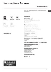 Hotpoint Ariston WDD 10760 Instructions For Use Manual