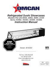 Omcan 44394 Instruction Manual