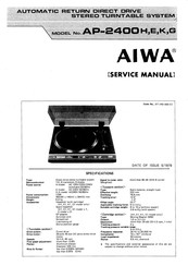 Aiwa AP-S400K Service Manual